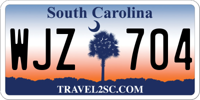 SC license plate WJZ704
