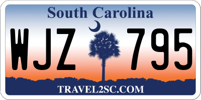 SC license plate WJZ795