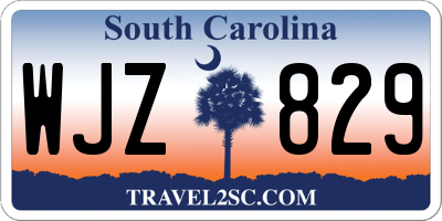 SC license plate WJZ829