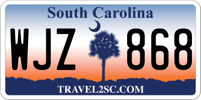 SC license plate WJZ868
