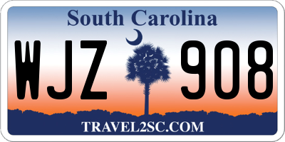 SC license plate WJZ908