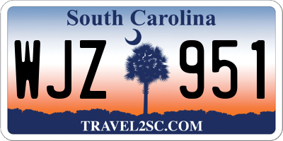 SC license plate WJZ951