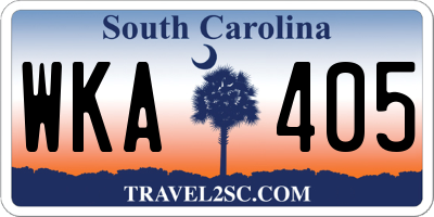 SC license plate WKA405
