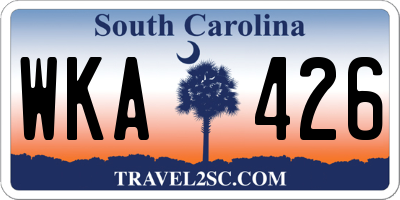 SC license plate WKA426