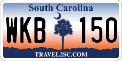 SC license plate WKB150