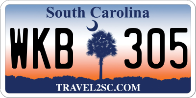 SC license plate WKB305
