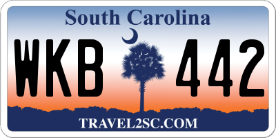 SC license plate WKB442
