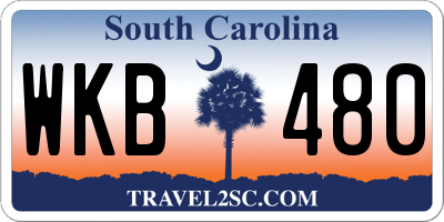 SC license plate WKB480