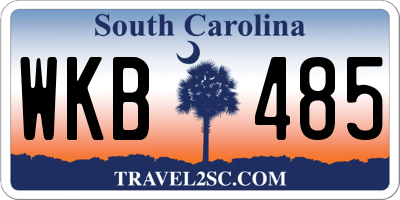 SC license plate WKB485