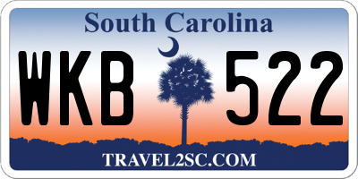 SC license plate WKB522
