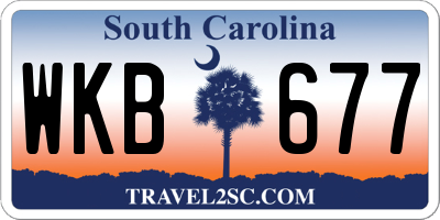 SC license plate WKB677