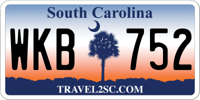 SC license plate WKB752