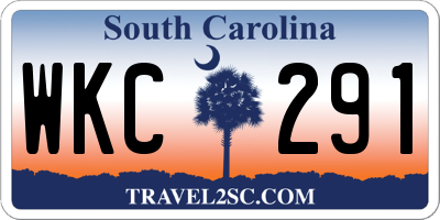 SC license plate WKC291