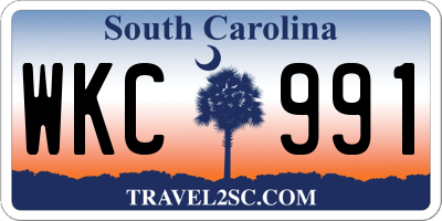 SC license plate WKC991