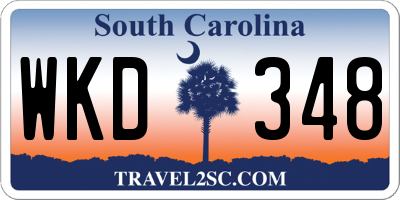 SC license plate WKD348