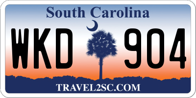SC license plate WKD904
