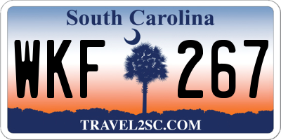 SC license plate WKF267