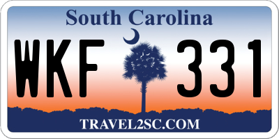 SC license plate WKF331