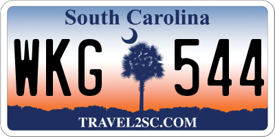SC license plate WKG544