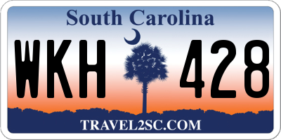 SC license plate WKH428