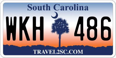 SC license plate WKH486