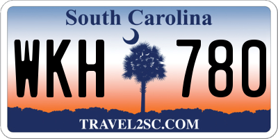 SC license plate WKH780