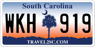 SC license plate WKH919