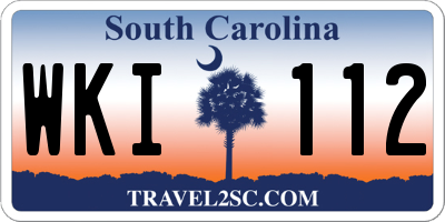 SC license plate WKI112