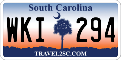 SC license plate WKI294