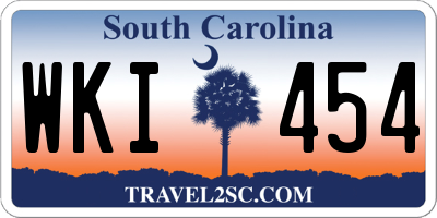 SC license plate WKI454