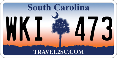 SC license plate WKI473