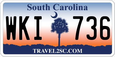 SC license plate WKI736