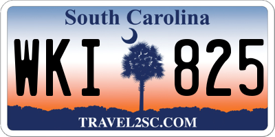 SC license plate WKI825