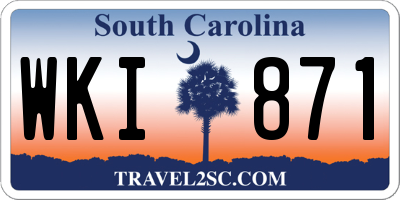 SC license plate WKI871