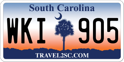 SC license plate WKI905