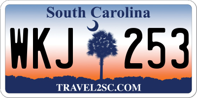 SC license plate WKJ253
