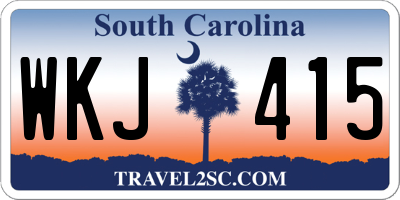 SC license plate WKJ415