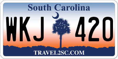 SC license plate WKJ420
