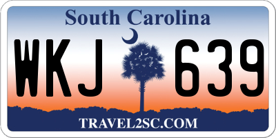 SC license plate WKJ639