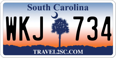 SC license plate WKJ734