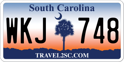 SC license plate WKJ748