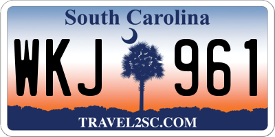 SC license plate WKJ961