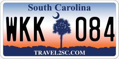 SC license plate WKK084