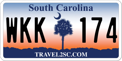 SC license plate WKK174