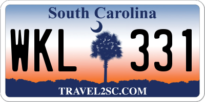 SC license plate WKL331