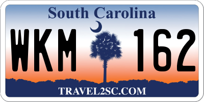 SC license plate WKM162
