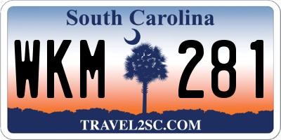 SC license plate WKM281
