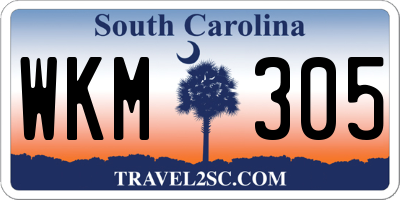 SC license plate WKM305