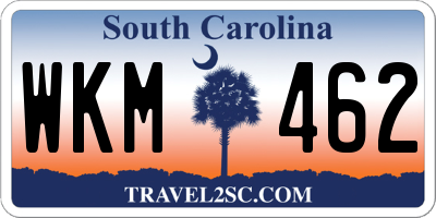 SC license plate WKM462