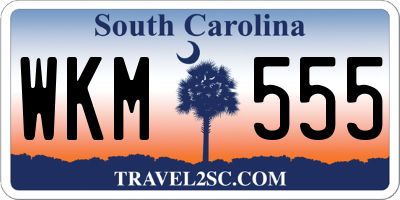 SC license plate WKM555